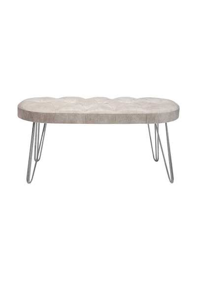 Louca Bench, Kırık Beyaz Silver Krem - Gümüş