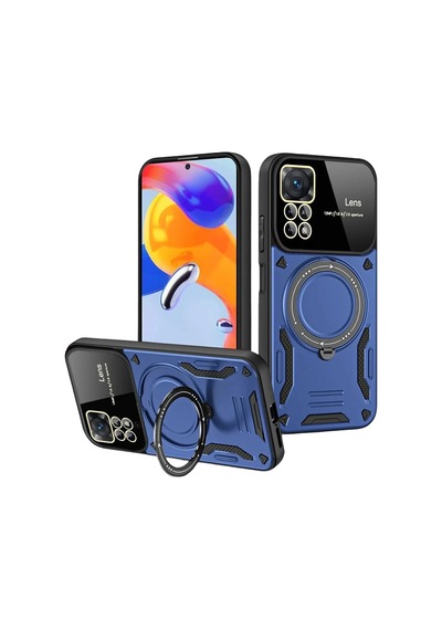 Cosmotex Newface Realme 11 Pro Plus Joy Lens Standlı Kapak - Lacivert