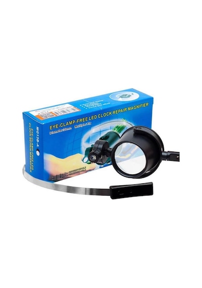 Led Işıklı Başlıklı Saatçi Gözlük Lup Büyüteç 15X Max 2Cm Mg13B-A
