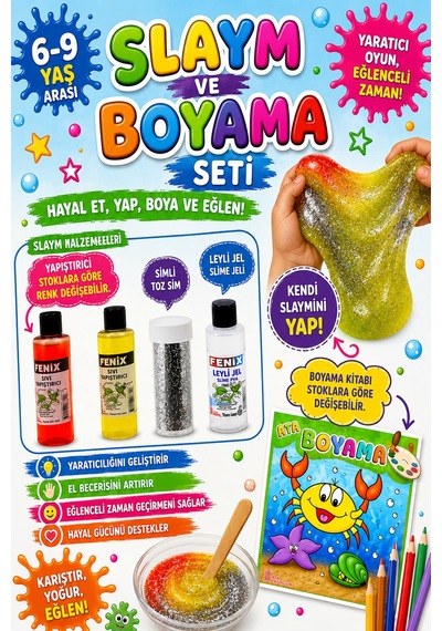 6-9 Yaş Slaym Ve Boyama Seti
