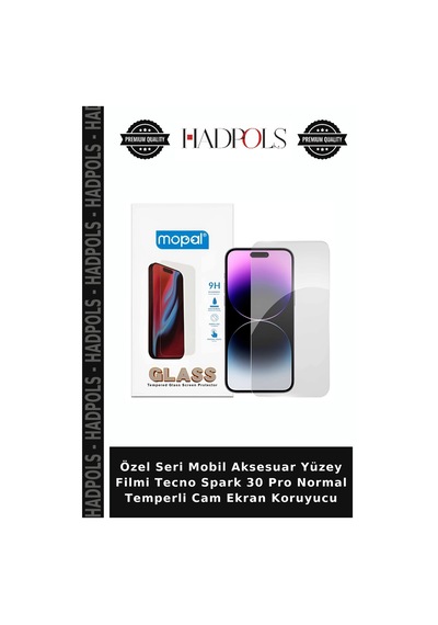 Özel Seri Mobil Aksesuar Yüzey Filmi Tecno Spark 30 Pro Normal Temperli Cam Ekran Koruyucu