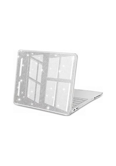 Macbook Uyumlu Neo 13inç A18 Pro A3404 Kılıf Simli Ön Arka Kapak Renksiz