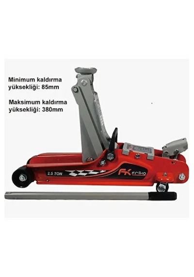 Friko 2.5 Ton Alçak Profil Hidrolik Kriko 13.3 Kg