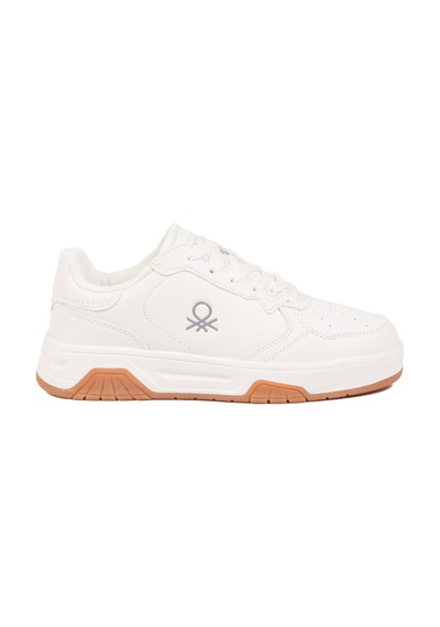 United Colors Of Benetton Beyaz Bağcıklı Cilt Memory Foam Unisex Spor Ayakkabı Bnı-11220 G