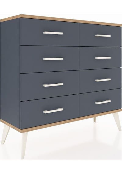 Arges Şifonyer 8 Çekmeceli 88x30x80 Antrasit-çam/antrasit Beyaz Arges Şifonyer 8 Çekmeceli 88x30x80 Antrasit-çam/antrasit Beyaz