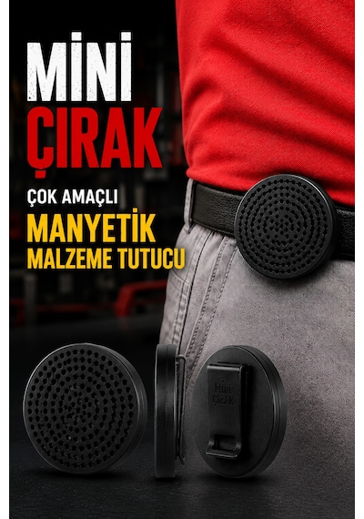 Mini Çırak Çok Amaçlı Manyetik Malzeme Tutucu Siyah