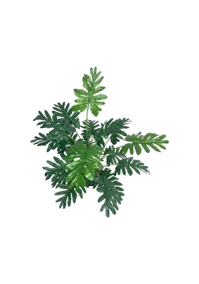 Yapay Ağaç Salon Bitkisi Syngonium 70 Cm 18 Yaprak Beyaz Saksıda