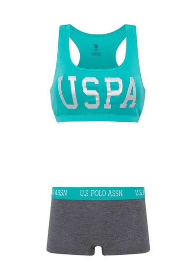 U.S. Polo Assn. Kadın Mint Büstiyer Şort Takım 66264 Mint Yeşili