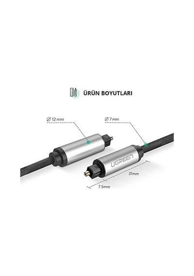 5.1 Dijital Toslink Optik Ses Kablosu 1.5 Metre