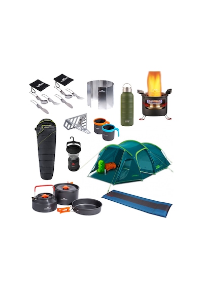 Outdoor Pro: Tam Teçhizatlı Kamp Seti 3058-Pro Yeşil