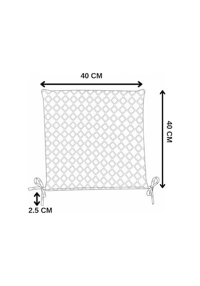 6 Adet 40x40 Cm Kırmızı Bağcıklı Sandalye Minderi Pamuk Polyester Kumaş Mutfak Ve Bahçe Minder
