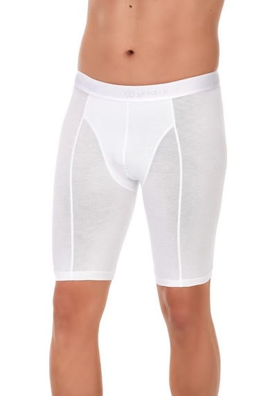 3 Adet Yıldız Erkek Modal Uzun Boxer Short Beyaz 160 Beyaz