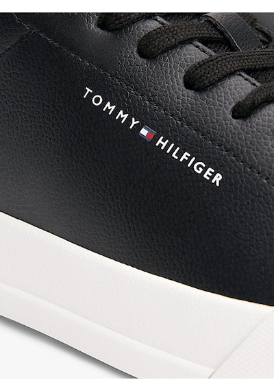 Tommy Hilfiger Erkek Rahat Düz Taban Topuk Renk Geçişli Deri Siyah Sneaker Fm0fm05367-bds-7250 Siyah