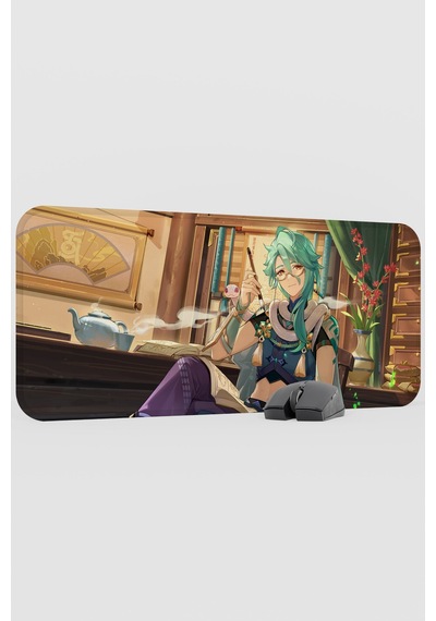 Baizhu Genshin Impact Anime Gacha V5 - 70x30 Xl Gaming Mouse Pad Fare Altlığı