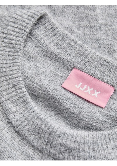 Jack & Jones Kadin Bisiklet Yaka Alpaka Yünlü Kazak - Evi - 12281702 Medium Grey Melange