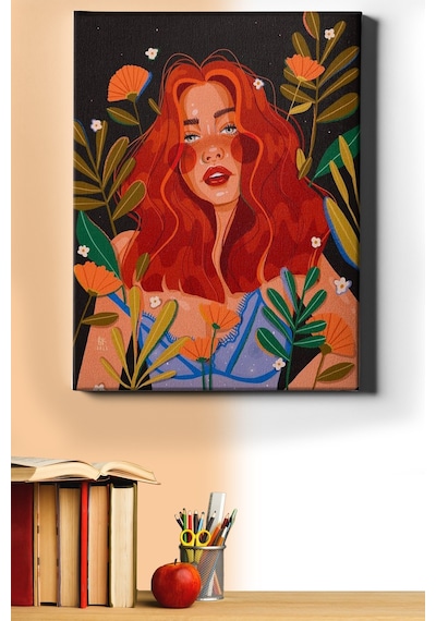 Webstyle Sayılarla Boyama Seti Kasnaklı Renkli Kız 60x75 Cm