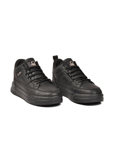 United Colors Of Benetton Siyah Bağcıklı Bilek Boy Erkek Sneaker Bnı-11196 M