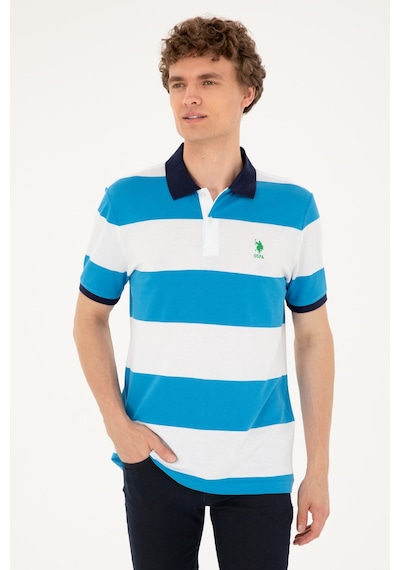 U.S. Polo Assn. Erkek Regular Fit Polo Yaka Saks Tişört 50288503-VR045