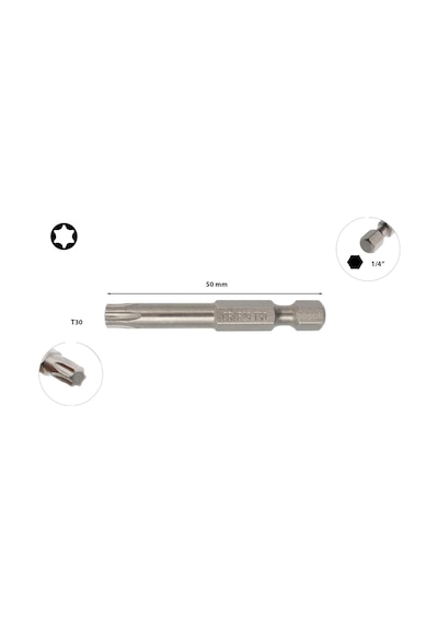 Ceta Form T30 x 50 MM Torx Bits Uç Cb829