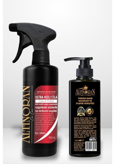 Araç Güzellik Seti - Torpido Parlatıcı 200ml + Ultra Hızlı Cila 500ml
