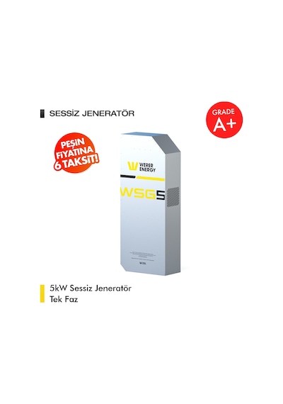 5kW LiFePO4 Lityum Demir Fosfat Tek Faz Sessiz Jeneratör