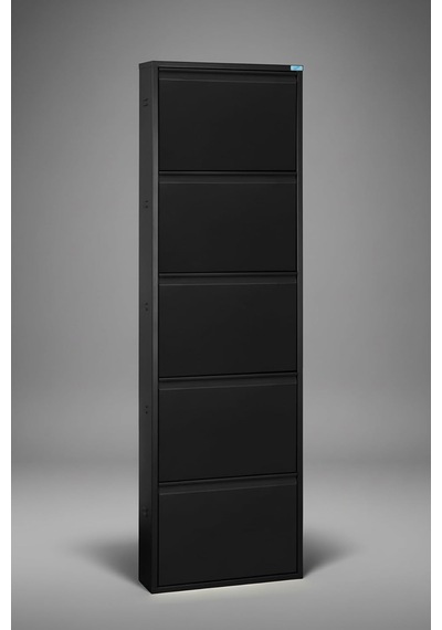 Metal Ayakkabılık 5'li Model Siyah, Lc08-msr50-5 Çok Renkli
