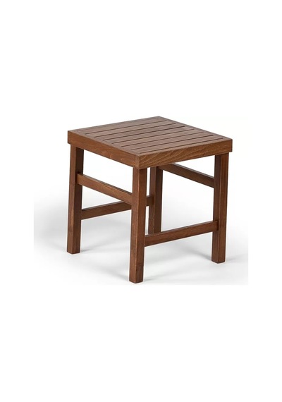 Atina Sabit Sehpa 40x40 - Dış Mekan Kare Ahşap Bahçe, Balkon Sehpası Çok Renkli