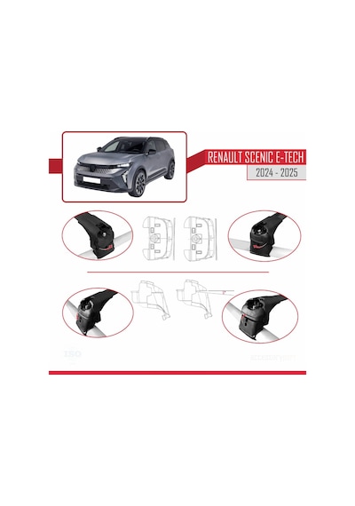 Renault Scenic E-tech 2024-2025 Arası İle Uyumlu Ace-2 Ara Atkı T