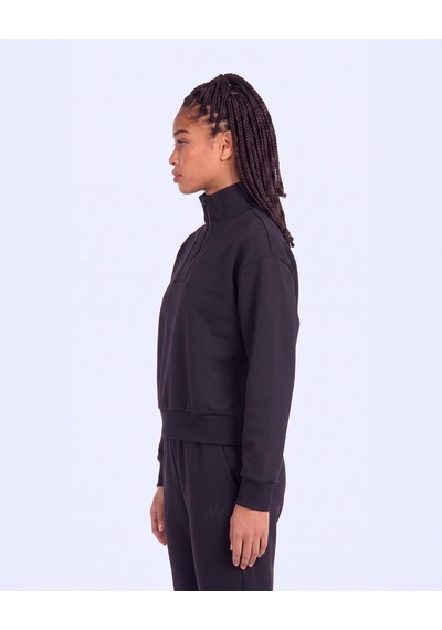 Kappa İleria Tur Kadın Siyah Oversize Sweatshirt