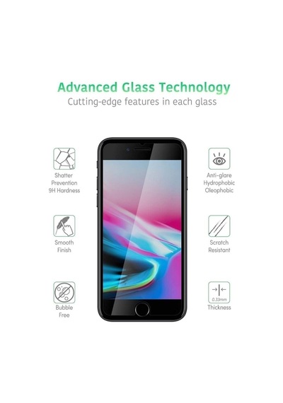Apple iPhone Uyumlu   Se 3 2022 Temperli Kırılmaz Cam Ekran Koruyucu Film 3 Adet