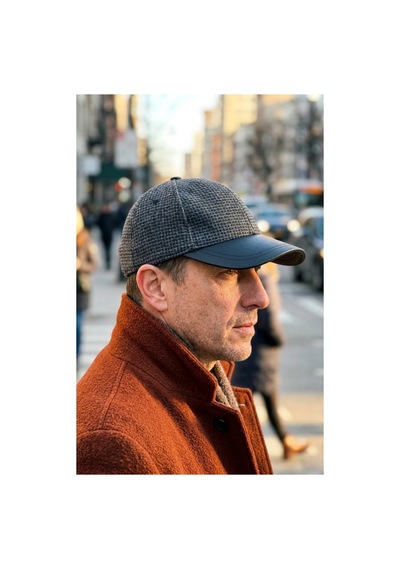 Emybox Deri Siperlikli Kaşe Kadife Şapka Unisex Kışlık - Ayarlanabilir Urban Stil Baseball Cap Füme