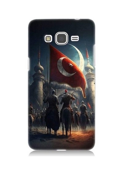 Samsung Galaxy Grand Prime Uyumlu Tulpar Bayrak Ve Kale Desenli Silikon Kılıf