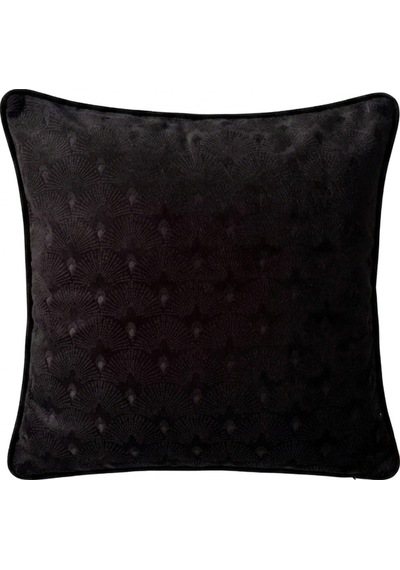 "palmira" Kadife Dokulu Kırlent Kılıfları - 45x45 Siyah