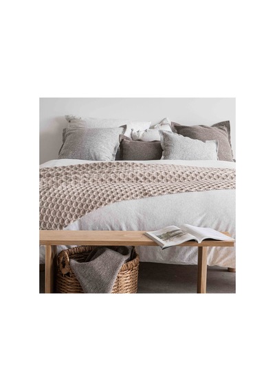 Home Kalın Örgü Battaniye Sofa & Yatak Üstü Dekoratif Battaniye 130cm X 170cm Bej Bej3 Bej3