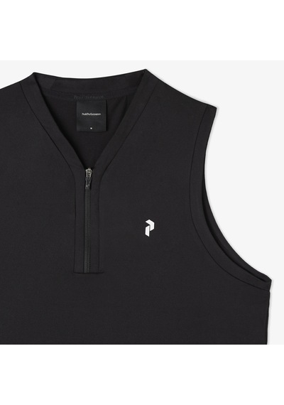 Peak Performance Turf Zip Kadın Siyah Kolsuz Eşofman Üstü - G79497030 Siyah