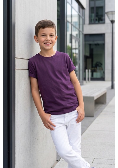 Kiagu Kısa Kol T-shirt Basic Terletmeyen Esnek Kumaş Pamuklu Mevsimlik Kısakol Erkek Çocuk Tsort Mor Kiagu Kısa Kol T-shirt Basic Terletmeyen Esnek Kumaş Pamuklu Mevsimlik Kısakol Erkek Çocuk Tsort Mor