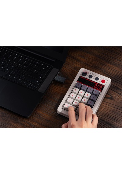 8bitdo Retro 18 N Edition Kablosuz Mekanik Numpad,hesap Makinesi Modu,windows Ve Android Uyumlu Gri
