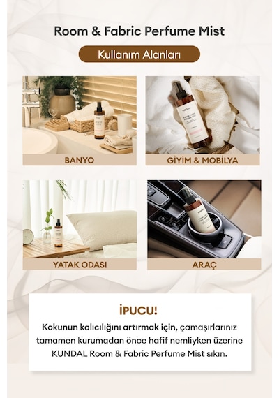Oda Ve Kumaş Kokusu Kundal Room & Fabric Perfume Mist White Musk 300 Ml Musk