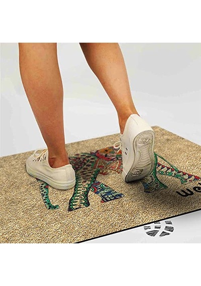 Monnhein Tasarımlı Dekoratif Kapı Önü Paspas, Dış Mekan/ev İçi/banyo/mutfak/yatak Odası/giriş Paspasları Re Çok Renkli