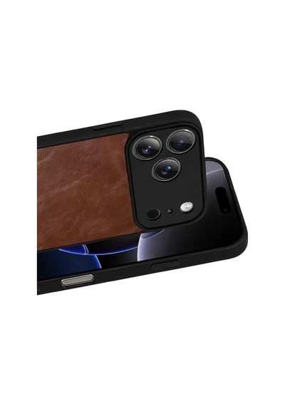 Durukar Apple, Uyumlu iPhone 17 Pro Max Aras Deri Kapak - Taba