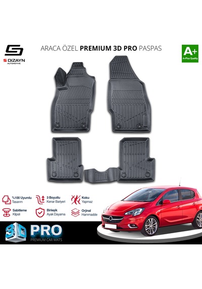 Opel Corsa E 3d Pro Havuzlu Paspas 2014-2019 A+ Kalite