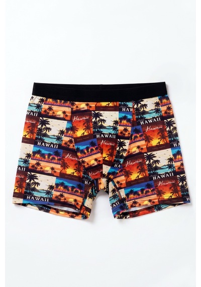 Just Inner Erkek Pamuklu Boxer Dijital Baskı Ekstra Konforlu Kalıp 138000 Siyah
