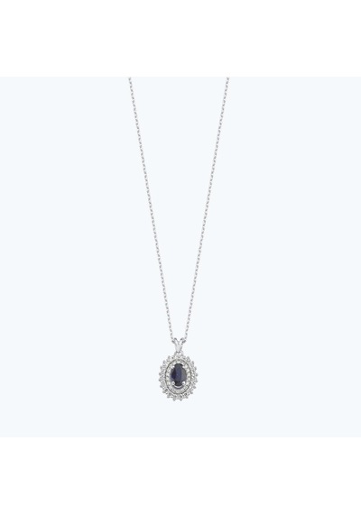 Altınbaş Pırlanta Safir Oval Kolye Pehl017s14k-1