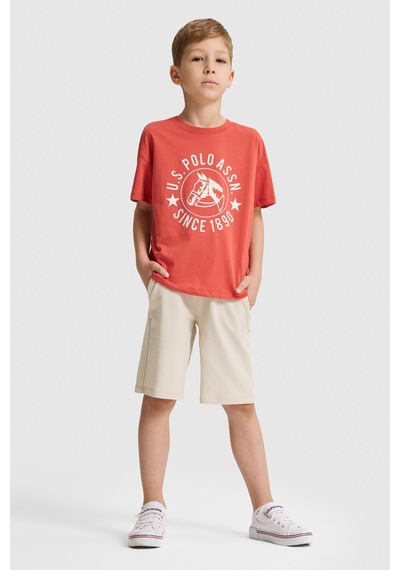 U.S. Polo Assn. U.s. Polo Assn. Erkek Çocuk Açık Haki Şort Örme 50320462-vr183 Acık Hakı