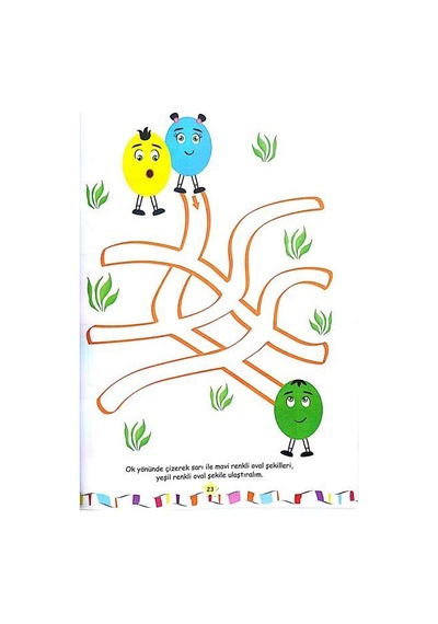 +5 Yaş Dikkat Geliştiren Renkler ve Şekiller Mor Şemsiye