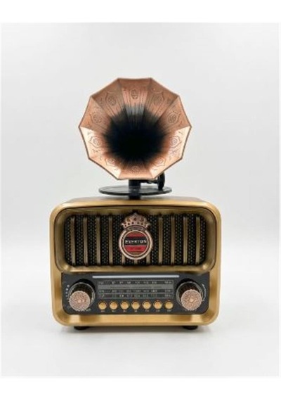 Everton Rt-606 Gramofonlu, Şarjlı, Nostaljik Radyo Bluetooth-usb-sd-fm