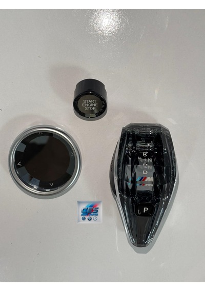Bmw F30 Uyumlu Kristal Işıklı Vites Topuzu / Start Stop / İ-drive 3 Parça Set Renkli