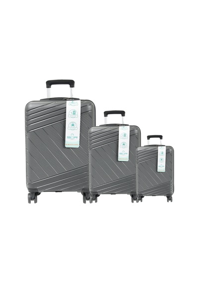 Metropolitan Sdr 102 Pp Valiz Seti - Büyük + Orta + Kabin Boy - Antrasit