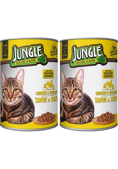 400 Gr Konserve Kedi Maması Tavuklu & Sebzeli - 2 Adet