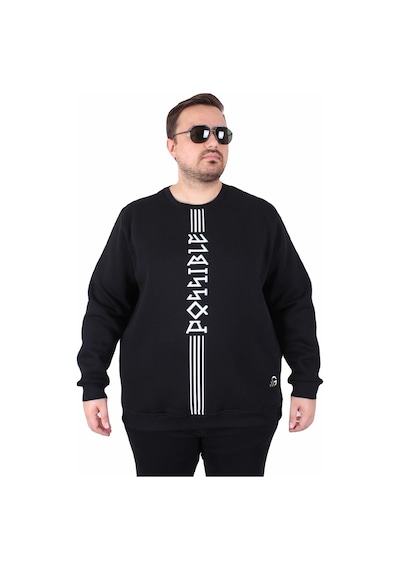 Moc Grande Mocgrande Büyük Beden Bisiklet Yaka 3ip Sweat Possible 25719 Sıyah Siyah